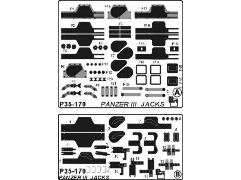 Panzer III Jacks (2pcs) - zdjęcie 1 Panzer III Jacks (2pcs) - zdjęcie 1