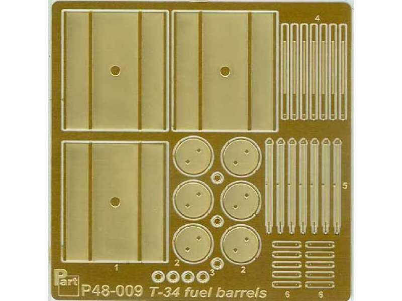 T-34 round fuel barrels Tamiya - zdjęcie 1 T-34 round fuel barrels Tamiya - zdjęcie 1