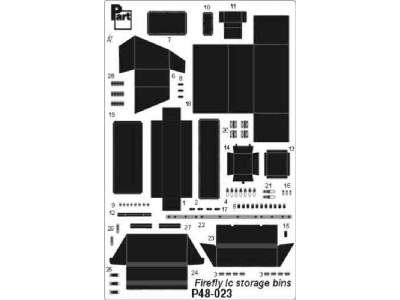 Sherman Firefly Ic storage bins Tamiya - zdjęcie 1