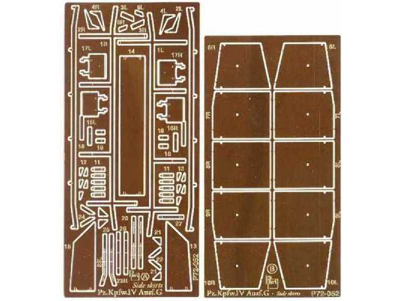 Pz.Kpfw.IV Ausf.G side skirts Hasegawa - zdjęcie 1