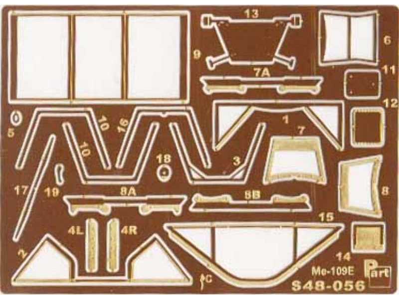 Canopy frames Bf-109E Hobbycraft - zdjęcie 1