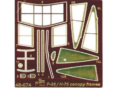 P-36/H-75-canopy frames Acade/Hobby C - zdjęcie 1