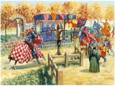 Figurki - Turniej średniowieczny - zestaw - zdjęcie 1