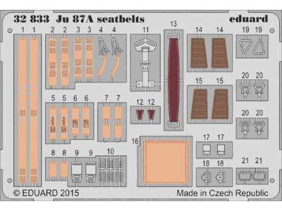 Ju 87A seatbelts 1/32 - Trumpeter - zdjęcie 1