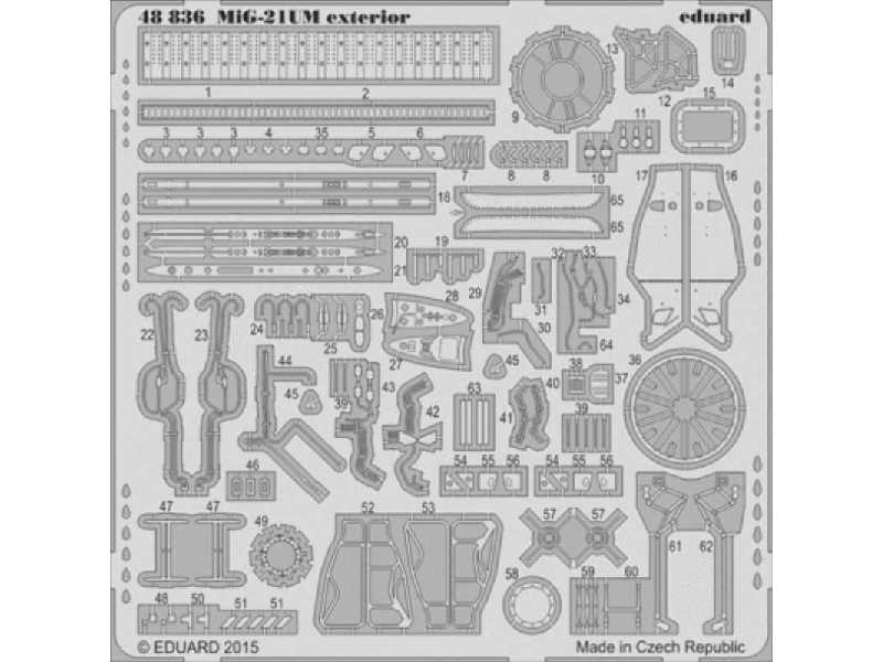 MiG-21UM exterior 1/48 - Trumpeter - zdjęcie 1