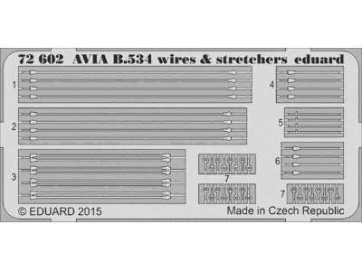 Avia B.534 wires & stretchers 1/72 - Eduard - zdjęcie 1