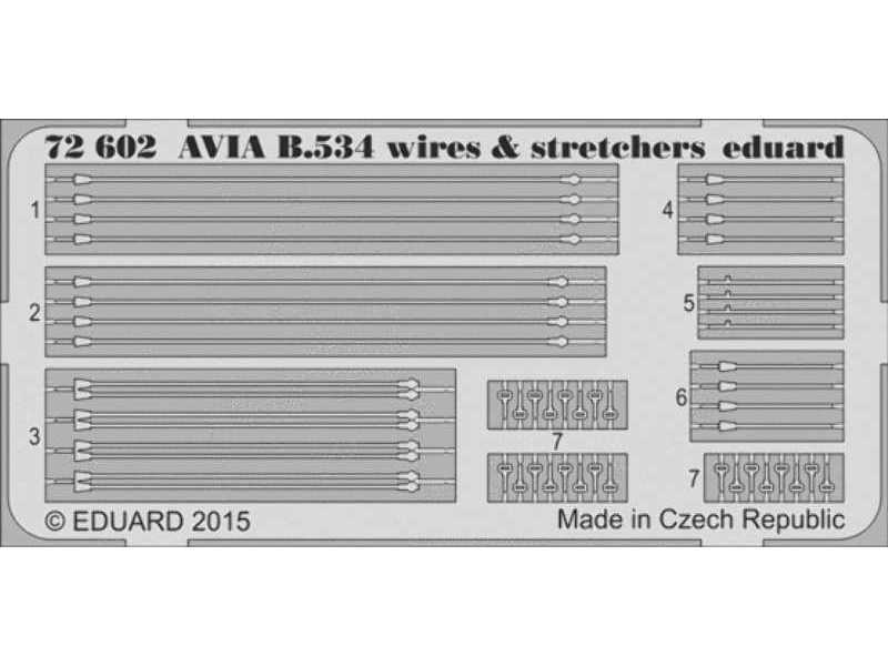 Avia B.534 wires & stretchers 1/72 - Eduard - zdjęcie 1 Avia B.534 wires & stretchers 1/72 - Eduard - zdjęcie 1