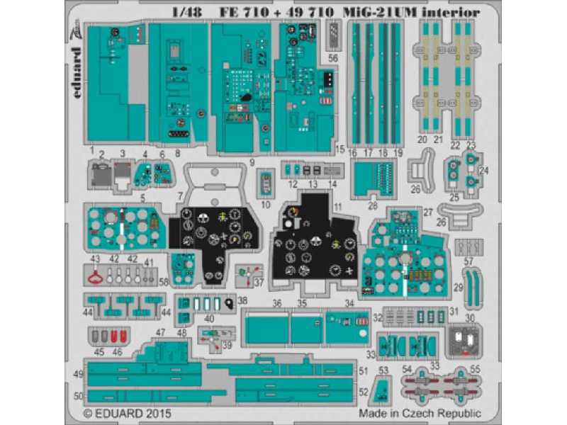 MiG-21UM interior S. A. 1/48 - Trumpeter - zdjęcie 1 MiG-21UM interior S. A. 1/48 - Trumpeter - zdjęcie 1