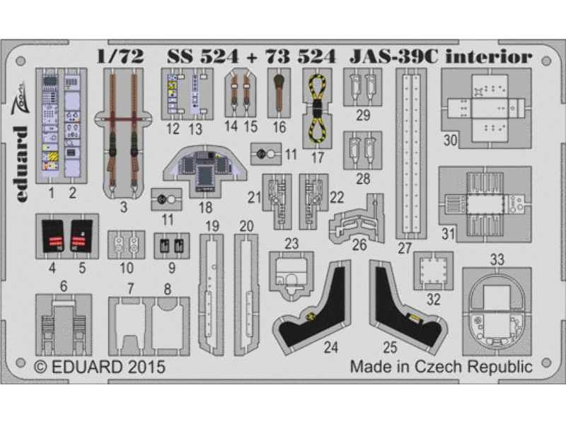 JAS-39C interior S. A. 1/72 - Revell - zdjęcie 1