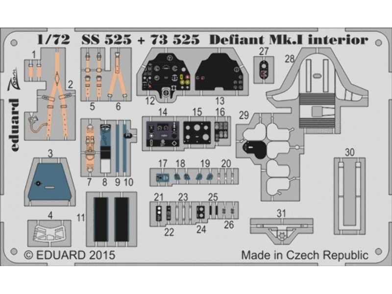Defiant Mk. I interior S. A. 1/72 - Airfix - zdjęcie 1 Defiant Mk. I interior S. A. 1/72 - Airfix - zdjęcie 1