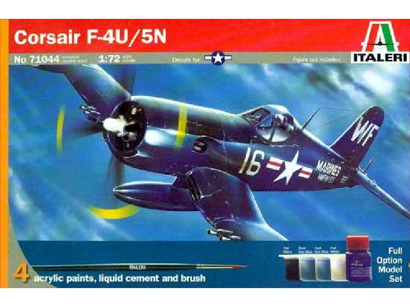 F-4U 5-N Corsair z farbami i klejem - zdjęcie 1 F-4U 5-N Corsair z farbami i klejem - zdjęcie 1