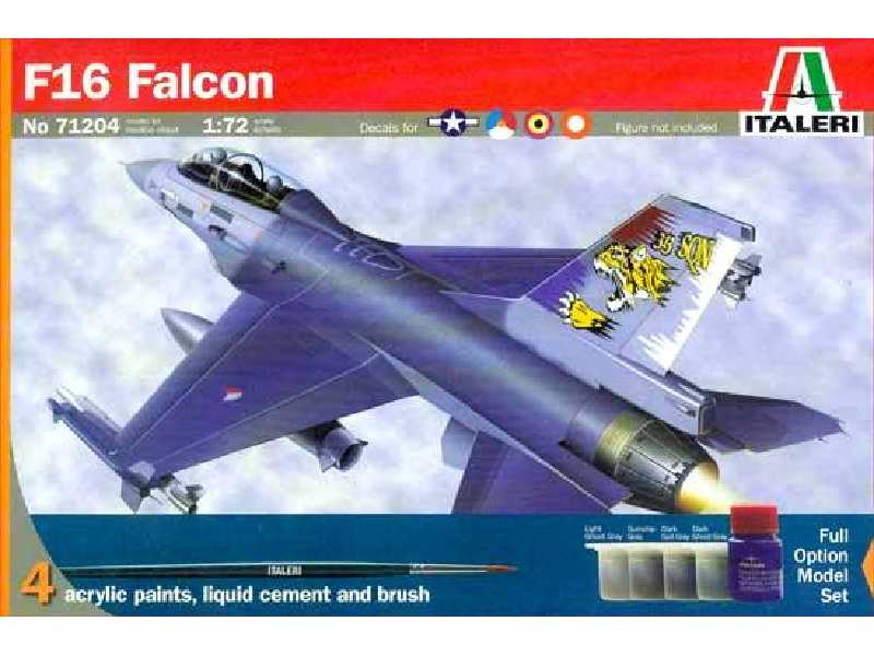 F-16 Falcon z farbami i klejem - zdjęcie 1