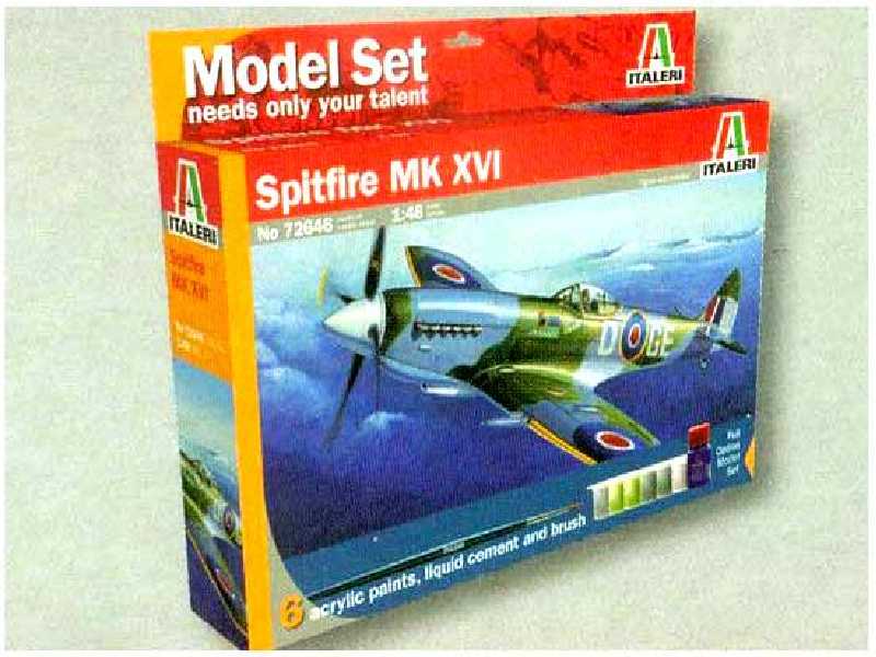 Spitfire Mk XVI z farbami i klejem - zdjęcie 1 Spitfire Mk XVI z farbami i klejem - zdjęcie 1