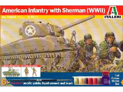 Amerykańska piechota i Sherman z farbami i klejem - zdjęcie 1
