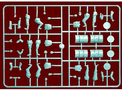 Figurki Niemieccy żołnierze z beczkami - zdjęcie 2