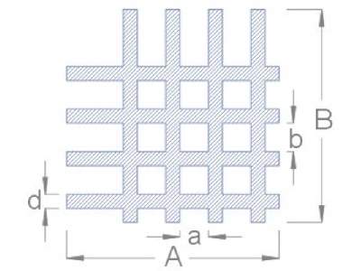 Greting A: 59,5 B: 59,5 a: 1,9 b: 1,9 d: 1,6 - zdjęcie 2