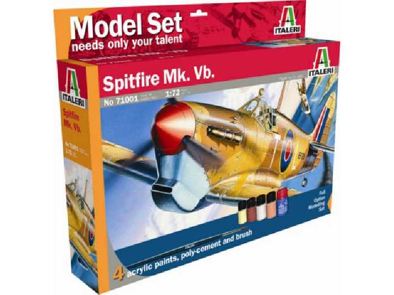 Spitfire Mk.Vb z farbami i klejem - zdjęcie 1 Spitfire Mk.Vb z farbami i klejem - zdjęcie 1