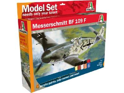 Messerschmitt Bf-109 F2/4 z farbami i klejem - zdjęcie 1