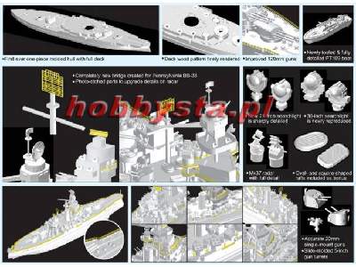 U.S.S. Pennsylvania BB-38 1944  - zdjęcie 2