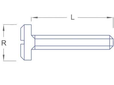Śruba M: 1,0 L: 10,0 R: 2,0 - zdjęcie 2