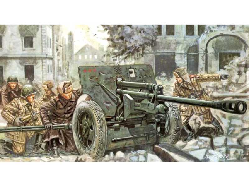 Rosyjskie działo przeciwpancerne ZIS-3 z obsługą - zdjęcie 1 Rosyjskie działo przeciwpancerne ZIS-3 z obsługą - zdjęcie 1