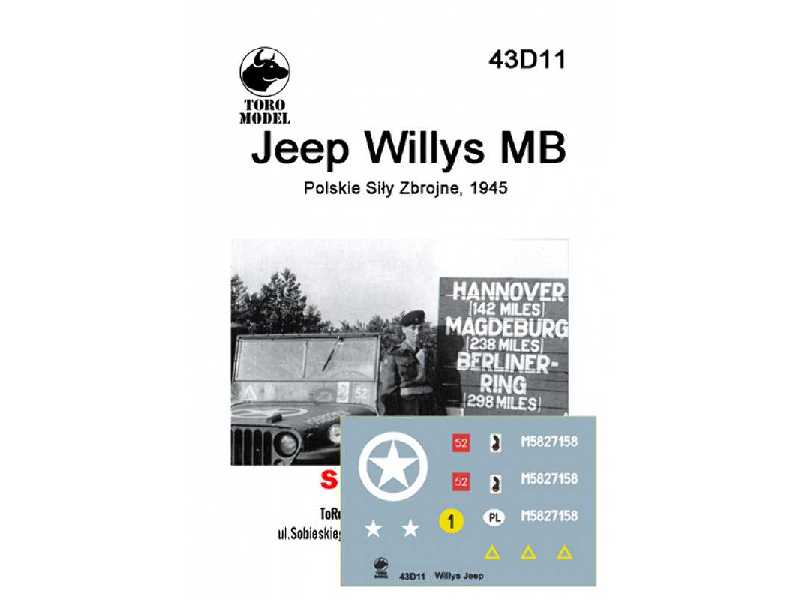 Jeep Willys MB - Polskie Siły Zbrojne, 1 Dywizja Pancerna, Niemc - zdjęcie 1 Jeep Willys MB - Polskie Siły Zbrojne, 1 Dywizja Pancerna, Niemc - zdjęcie 1