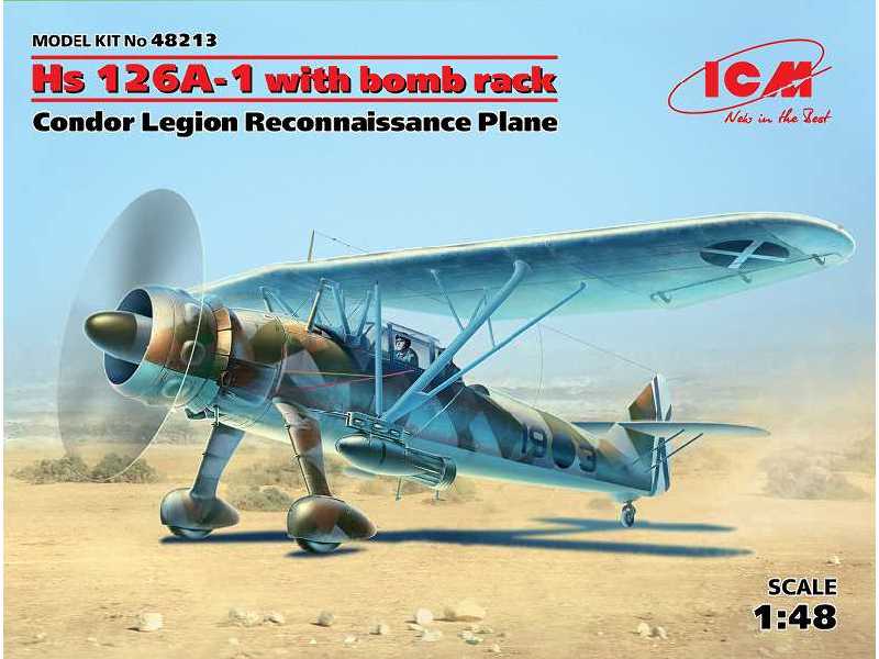 Hs 126A-1 with bomb rack, Condor Legion Reconnaissance Plane - zdjęcie 1 Hs 126A-1 with bomb rack, Condor Legion Reconnaissance Plane - zdjęcie 1