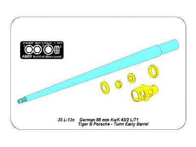 Lufa 88 mm Kwk 43/2 L/71 do czołgu Tiger II-wczesny – Porsche - zdjęcie 6