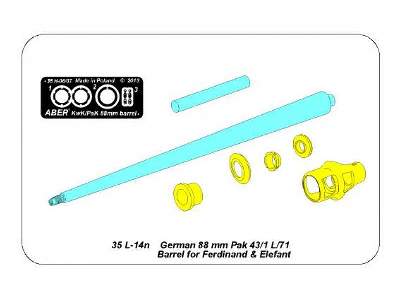 Lufa 88 mm Pak 43/1 L/71 do działa panc. Ferdinand i Elefant - zdjęcie 6