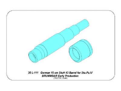 Lufa 15cm StuH 43 do działa pancernego Stu.Pz. IV Brumbar wczesn - zdjęcie 8