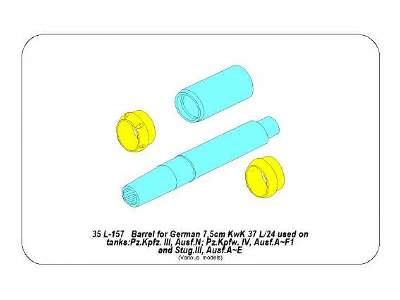 Lufa 75mm KwK 37 L/24 do czołgu Panzer III,Ausf.N i Panzer IV  - zdjęcie 12