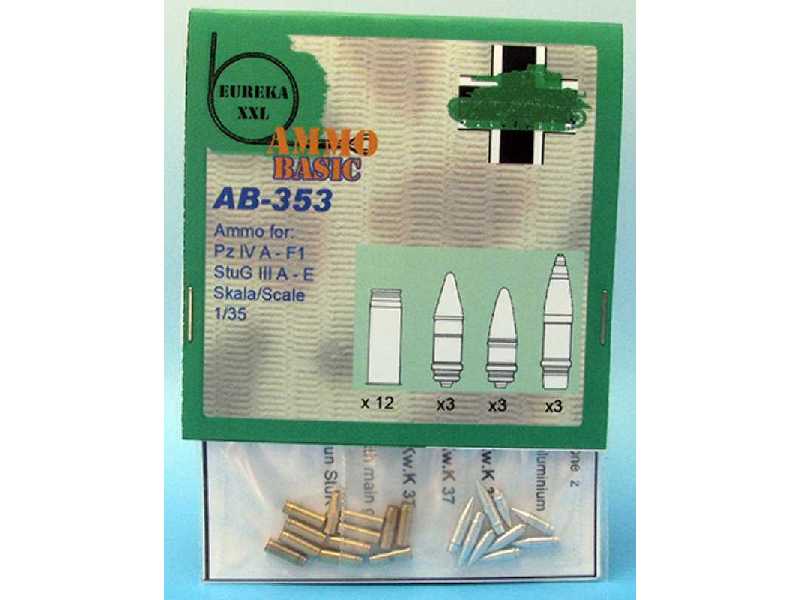 Ammo for : Pz IV A-F1, Stug IIIA-E - zdjęcie 1 Ammo for : Pz IV A-F1, Stug IIIA-E - zdjęcie 1