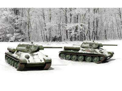 T-34/76 m42 tank - 2 modele do szybkiego złożenia - zdjęcie 1