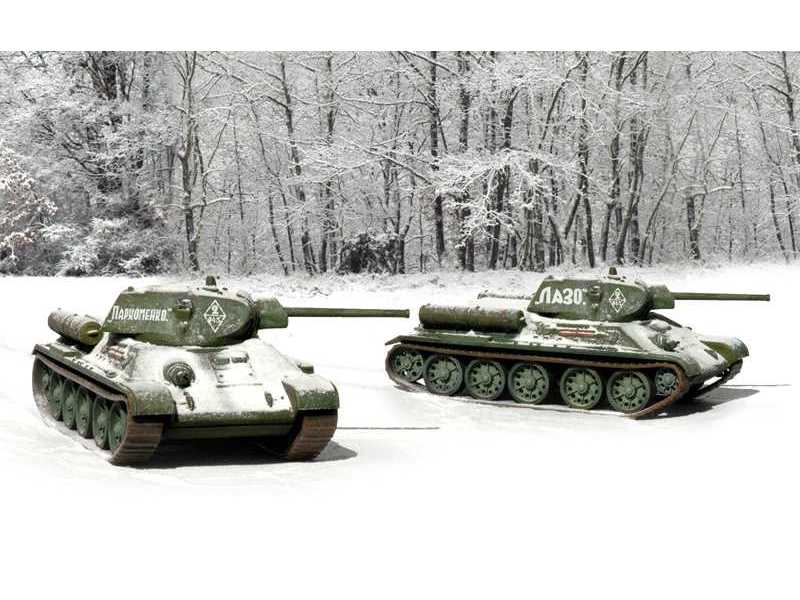 T-34/76 m42 tank - 2 modele do szybkiego złożenia - zdjęcie 1 T-34/76 m42 tank - 2 modele do szybkiego złożenia - zdjęcie 1