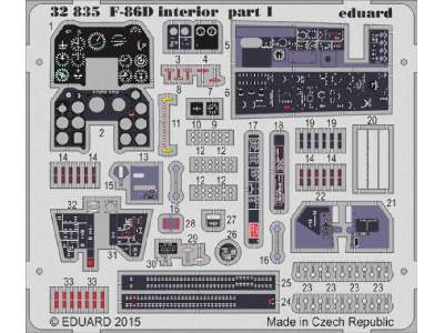 F-86D interior S. A. 1/32 - Kitty Hawk - zdjęcie 1