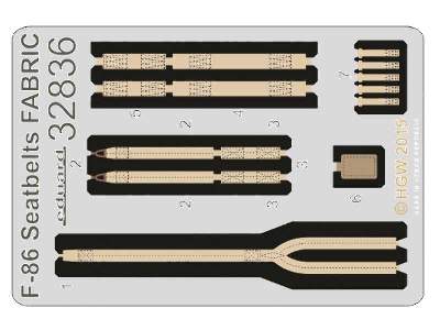 F-86 seatbelts FABRIC 1/32 - Kitty Hawk - zdjęcie 1