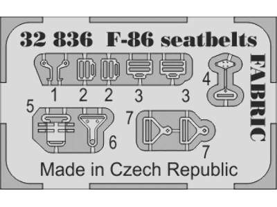 F-86 seatbelts FABRIC 1/32 - Kitty Hawk - zdjęcie 2