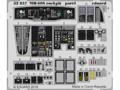 MH-60S cockpit S. A. 1/35 - Academy Minicraft - zdjęcie 1