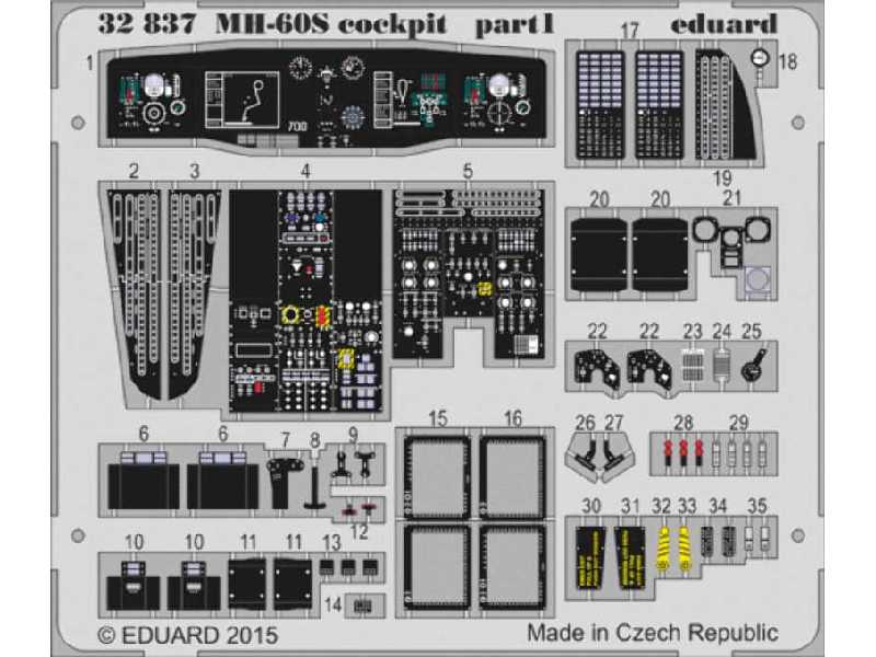 MH-60S cockpit S. A. 1/35 - Academy Minicraft - zdjęcie 1