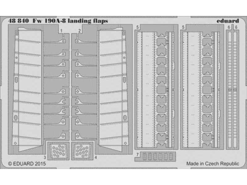 Fw 190A-8 landing flaps 1/48 - Eduard - zdjęcie 1 Fw 190A-8 landing flaps 1/48 - Eduard - zdjęcie 1