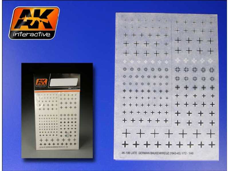 Late German Balkenkreuz (1943-45) 1/72 - 1/48 - zdjęcie 1
