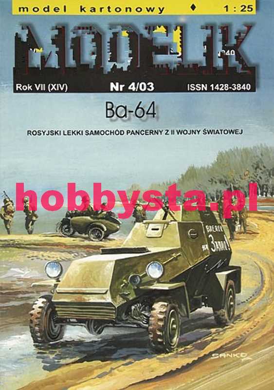 Ba64B rosyjski lekki samochód pancerny z II wojny